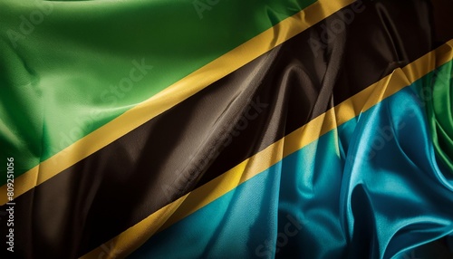 tanzania national flag background illustration symbol of country photo