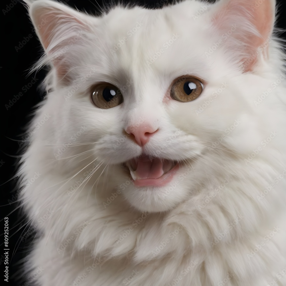 Majestic fluffy Cream-Colored Long-Haired Cat Posing Against a Neutral Background Majestic fluffy Cream-Colored Long-Haired Cat Posing Against a Neutral Background