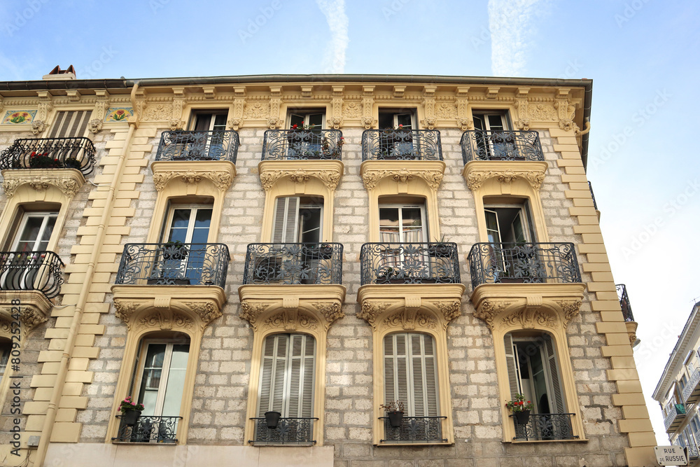 Old building in downtown in Nice, France