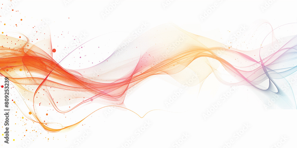 Abstract Vector Lines with Lots of Empty Space on White Background Abstract Vector Lines with Lots of Empty Space on White Background