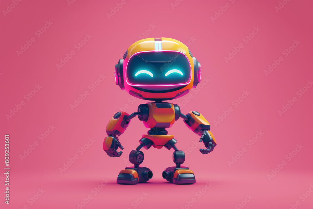 cool robot with glowing eyes cool robot with glowing eyes
