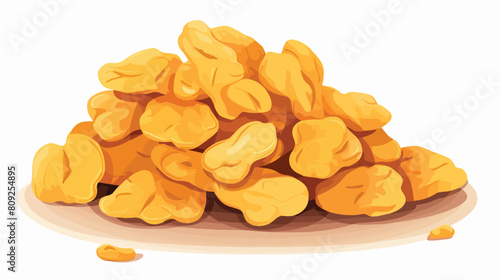Pile of dried white raisins sketch style vector ill