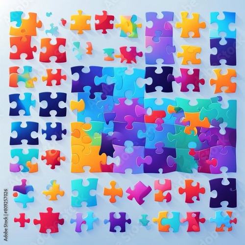 Puzzles colored texture abstract background