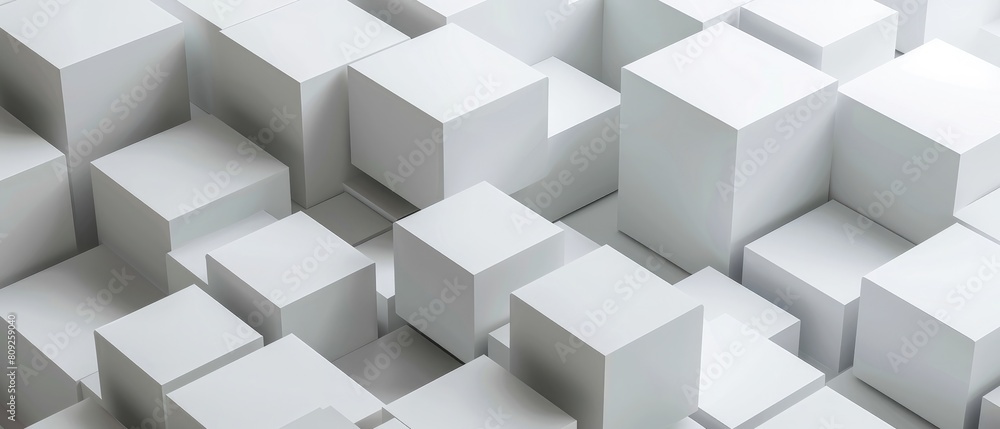 white cube boxes block background wall 3d rendering white cube boxes block background wall 3d rendering