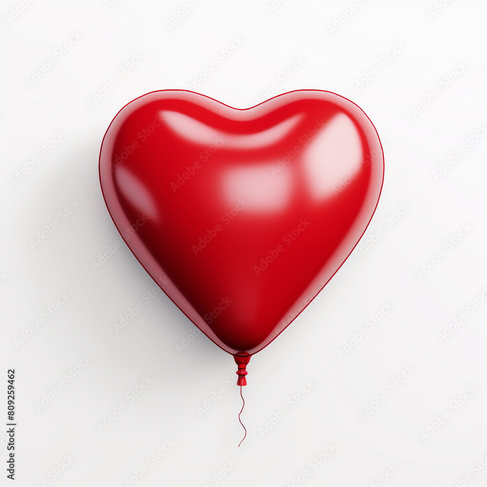 red heart shaped balloon on white red heart shaped balloon on white