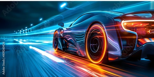 Data analytics optimizes electric vehicle performance increases efficiency and extends battery life. Concept Electric vehicles, Data analytics, Performance optimization, Efficiency improvement