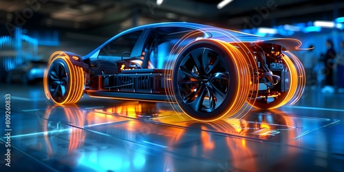 Leveraging Data Analytics to Optimize Electric Vehicle Performance, Enhance Efficiency, and Prolong Battery Life. Concept Electric Vehicles, Data Analytics, Performance Optimization