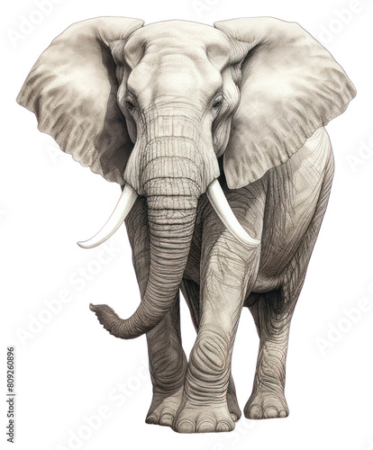 PNG Elephant drawing wildlife animal. AI generated Image by rawpixel.