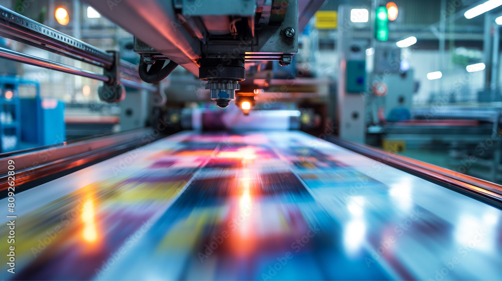 printing machine at the factory. Advertising printing products, production of newspapers, banners and magazines, print shop printing machine at the factory. Advertising printing products, production of newspapers, banners and magazines, print shop