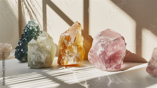 Composition of colored minerals.