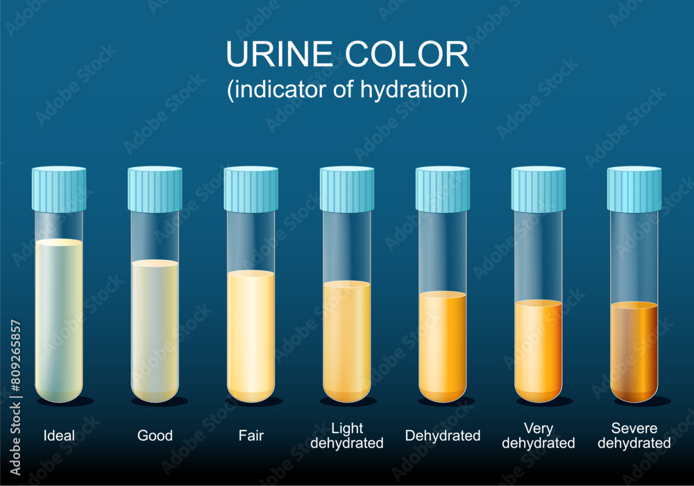 Test tubes with urine Test tubes with urine