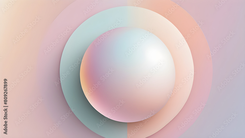 Obraz premium Pastel colored circular sphere, geometric graphic diagram that can be used as presentation background material