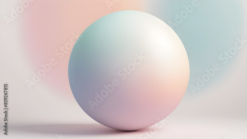 Pastel colored circular sphere  geometric graphic diagram that can be used as presentation background material