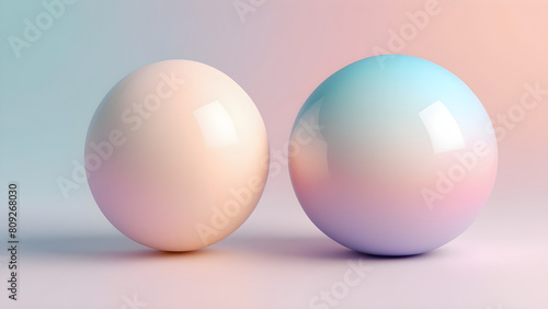 Pastel colored circular sphere, geometric graphic diagram that can be used as presentation background material