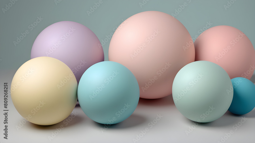 Pastel colored circular sphere, geometric graphic diagram that can be used as presentation background material Pastel colored circular sphere, geometric graphic diagram that can be used as presentation background material