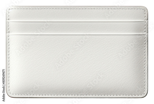 PNG White leather card case mockup wallet white background accessories