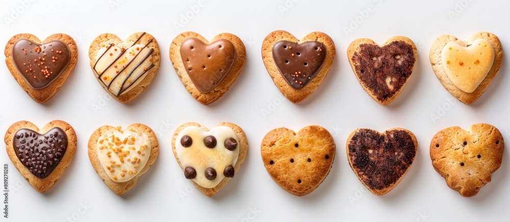 love shape cookie cookies biscuit on white love shape cookie cookies biscuit on white