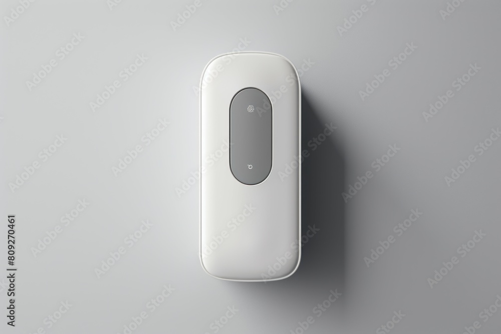 Sleek, contemporary wireless mouse isolated on a neutral gray surface with shadow Sleek, contemporary wireless mouse isolated on a neutral gray surface with shadow
