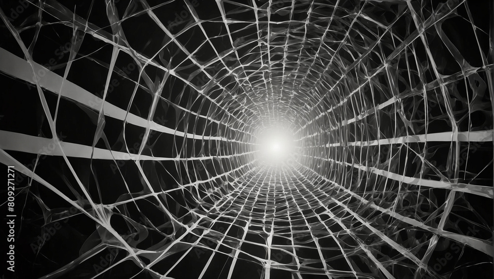 Obraz premium web on black,spider web with dew drops, web