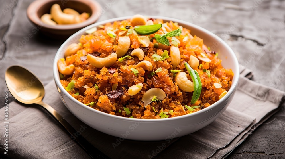 halwa Indian sweets and snacks. Generative Ai halwa Indian sweets and snacks. Generative Ai
