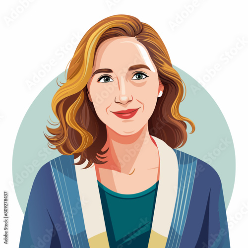 Lifestyle portrait photography of a satisfied woman in her 30s that is wearing a chic cardigan against a white background