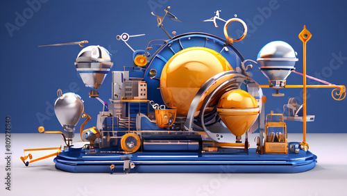 Crafting innovation in every click 3d rendered AI PNG