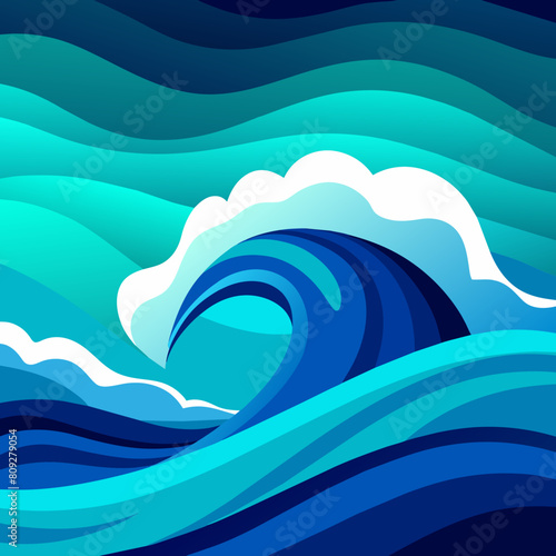 Abstract water ocean wave, blue, aqua, teal texture. Blue and white water wave web banner Graphic Resource as background for ocean wave abstract. Vita backdrop for copy space text