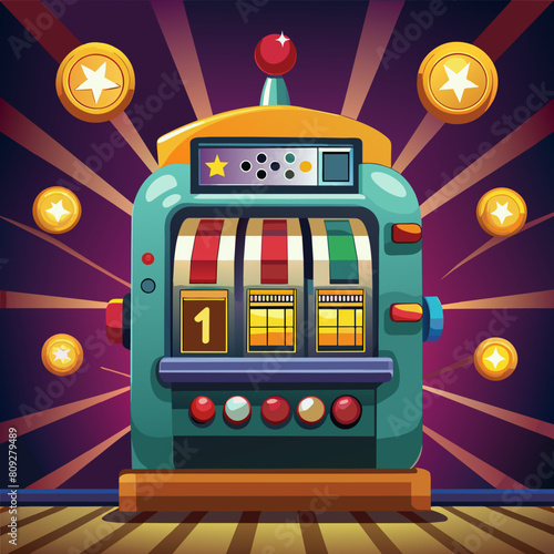 Close-up of a slot machine in a casino