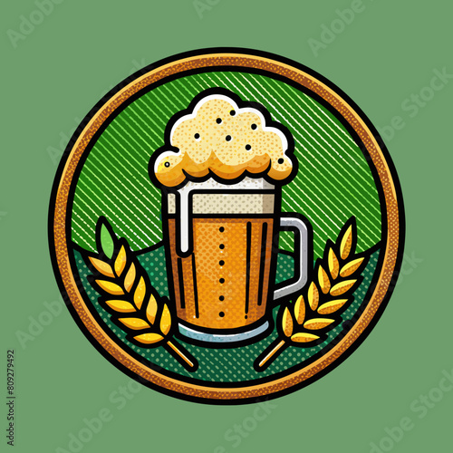 beer embroidered patch badge