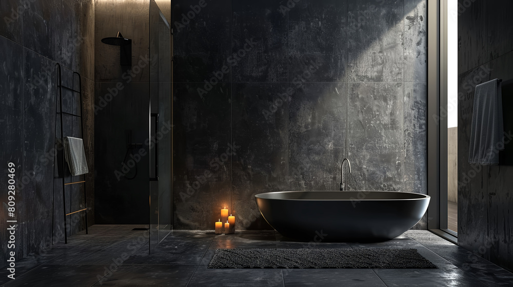 Bathroom design in dark tones Bathroom design in dark tones