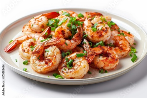 Delicious All You Can Eat Shrimp with Green Onion and BBQ Spices