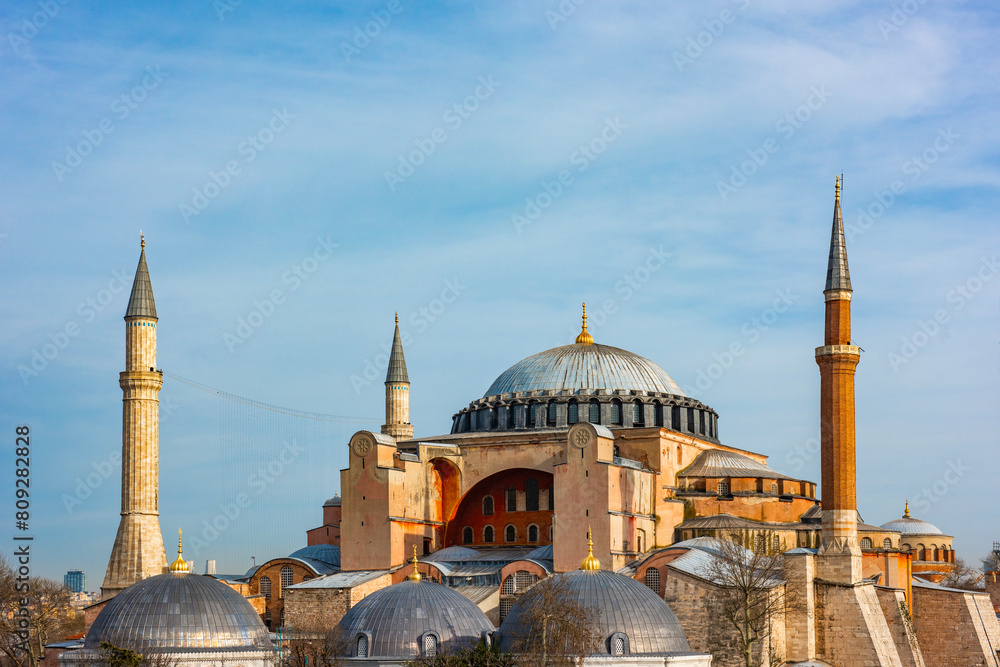 Obraz premium Hagia Sophia / Ayasofya. Hagia Sophia is the famous historical building of the Istanbul. Turkey.