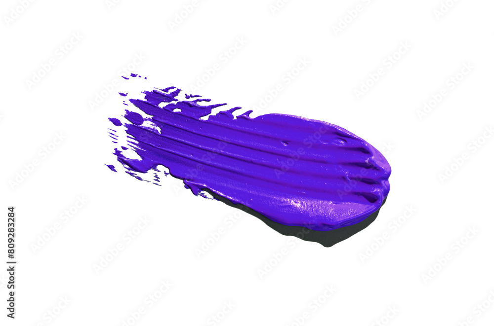 Colored purple violet mascara brush smeared swatch gray background