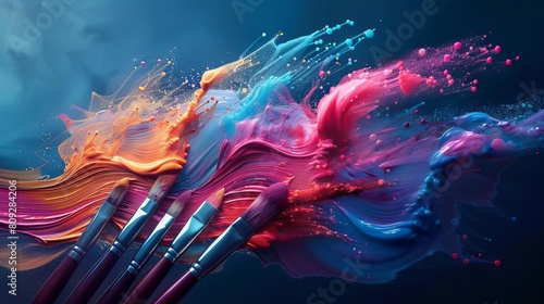 A dramatic, exaggerated depiction of a healing process with vibrant colors flowing from a dermatologist s tools