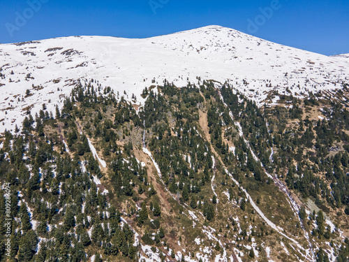 Aerial view of Suhoto Lake at Rila Mountain, Bulgaria photo