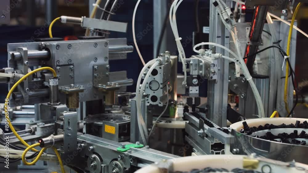 Production of small parts, adapters , caps, tips, washer. Automatic factory line Production of small parts, adapters , caps, tips, washer. Automatic factory line