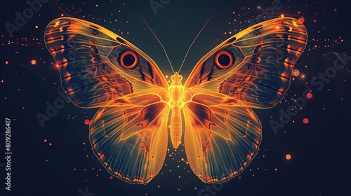 A stylized graphic of a thyroid gland morphing into a butterfly, symbolizing transformation and balance photo