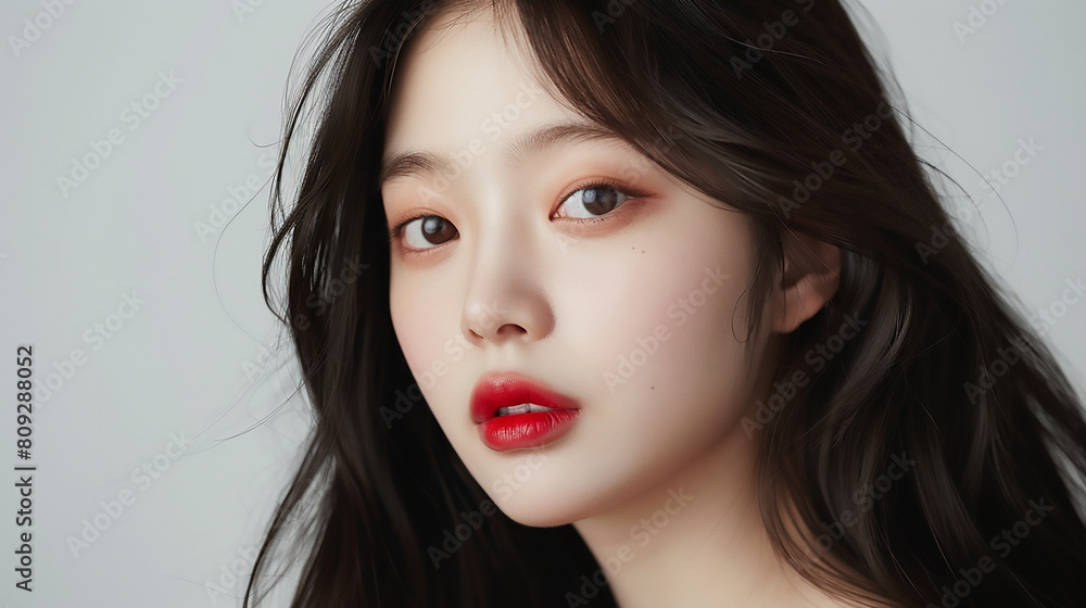 Asia, Korea, Women, Lipstick Model, Advertising Image, High Definition, 16:9 Ratio
