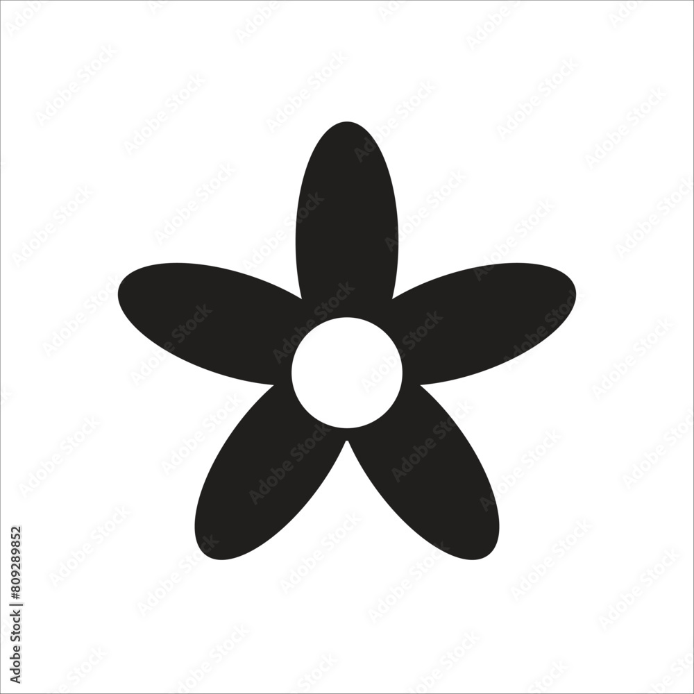 flower vector icon line template flower vector icon line template