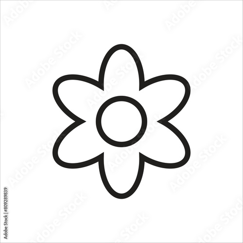 flower vector icon line template
