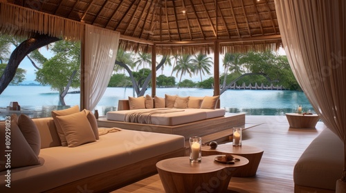 lounge chairs on the beach