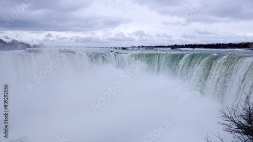 Amazing view over Niagara Falls from the Canadian side - travel photography in Canada © 4kclips