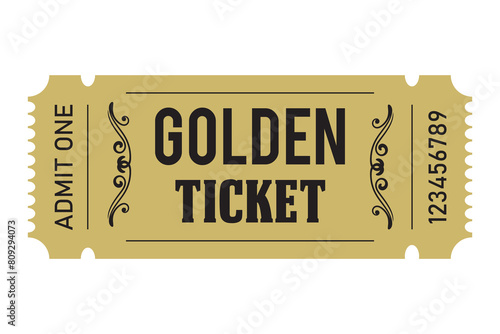 Golden Ticket Template Images