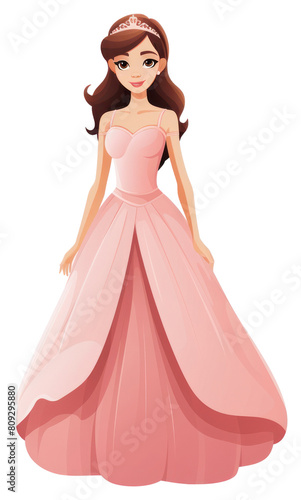 PNG Princess fashion wedding dress.