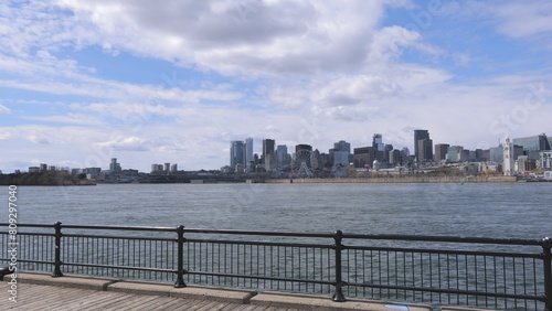 View over the skyline of Montreal from Saint Helen island - Canada travel photography photo