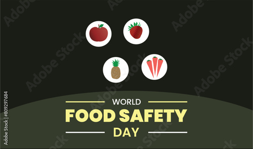 World food safety day June 7 poster templet design