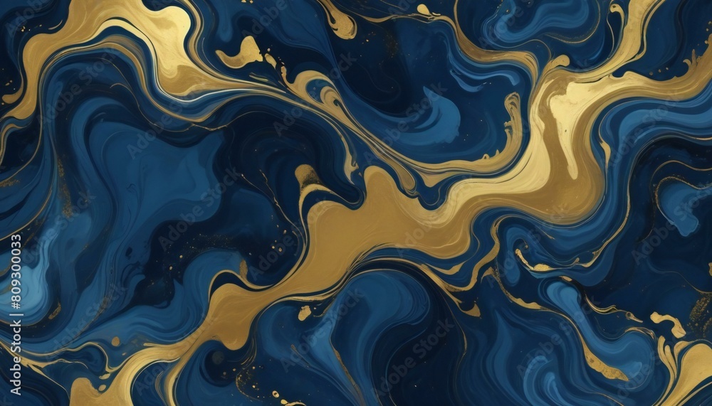 Obraz premium Vibrant Colorful Marble Texture With Gold Abstract Background