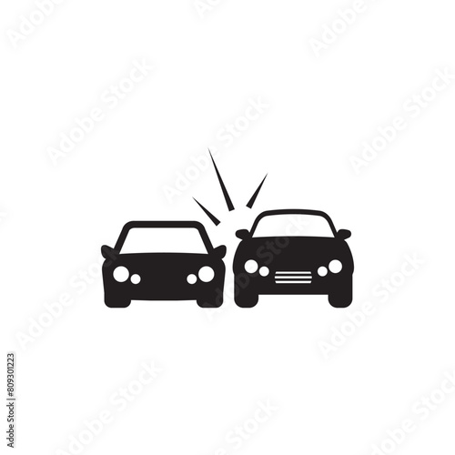 Warning: Car Accident Ahead! Danger! Avoid Crush!