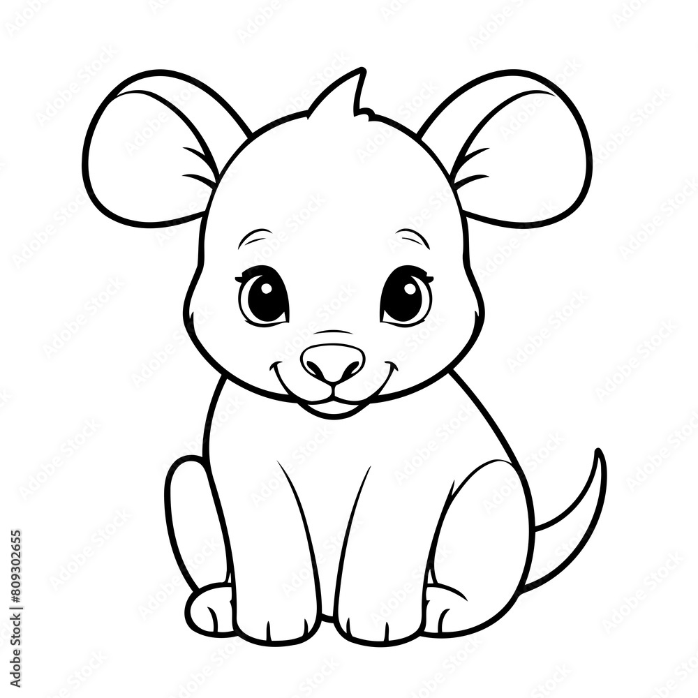 Simple vector illustration of Aardvark drawing colouring activity Simple vector illustration of Aardvark drawing colouring activity