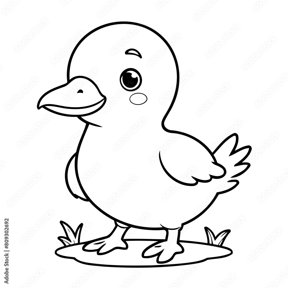 Cute vector illustration Albatross doodle for toddlers colouring page Cute vector illustration Albatross doodle for toddlers colouring page